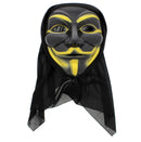 Halloween Guy Fawkes Mask with Black Veil