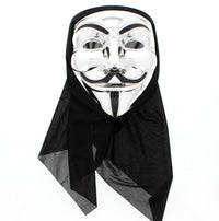 Halloween Guy Fawkes Mask with Black Veil