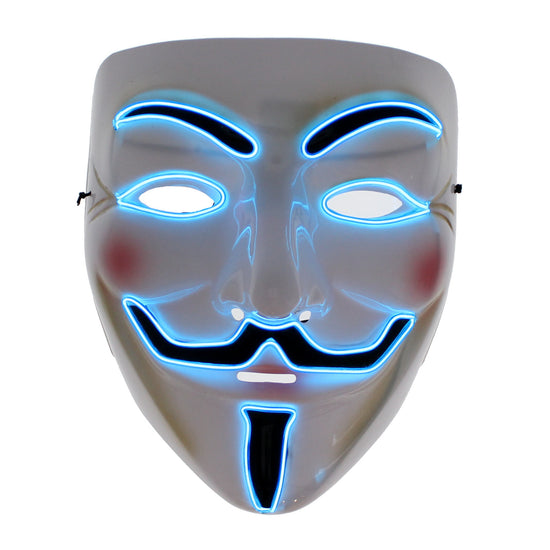 Light Up Guy Fawkes Mask (Fully Lit, Slow Flash & Rapid Flash)