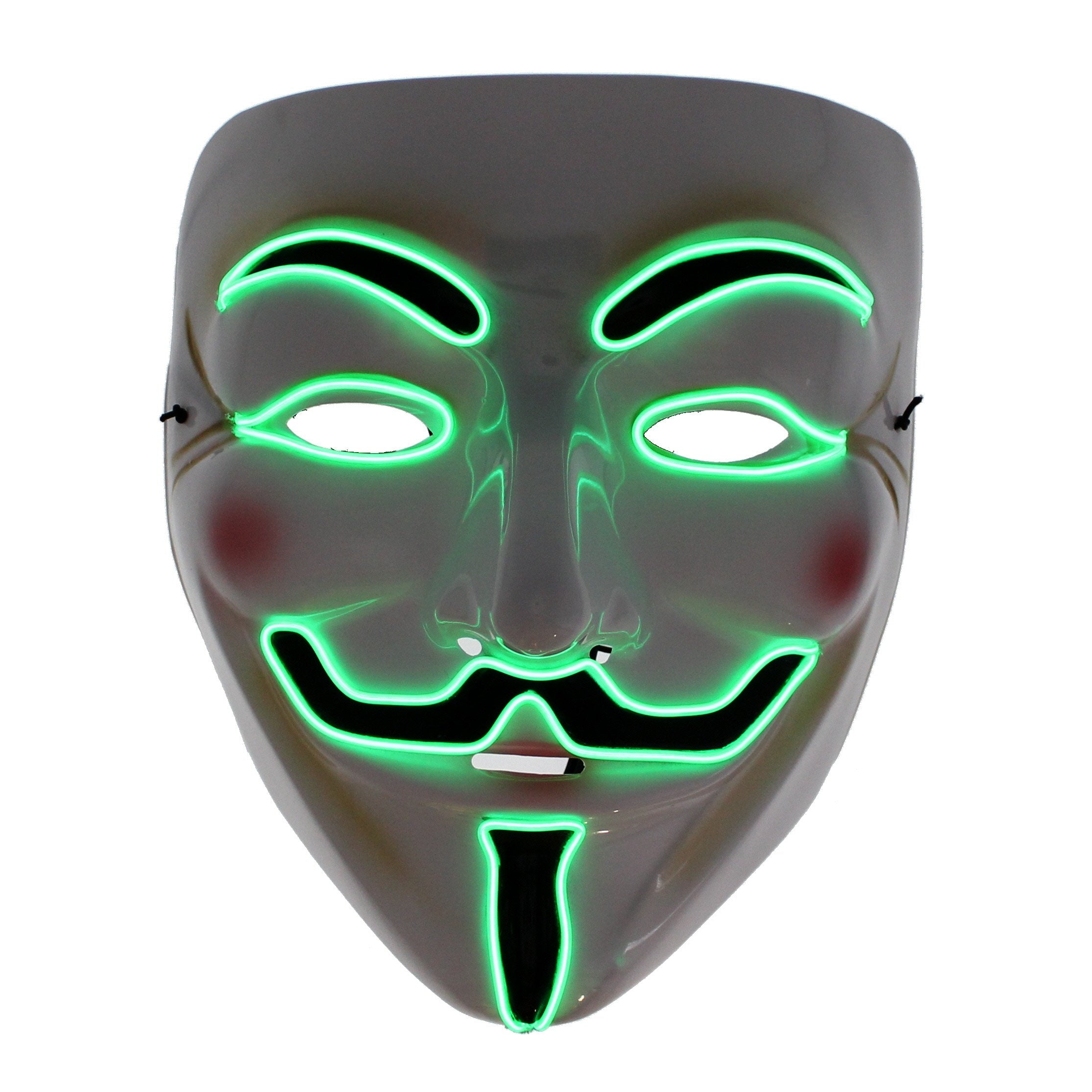 Light Up Guy Fawkes Mask (Fully Lit, Slow Flash & Rapid Flash)