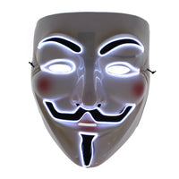 Light Up Guy Fawkes Mask (Fully Lit, Slow Flash & Rapid Flash)