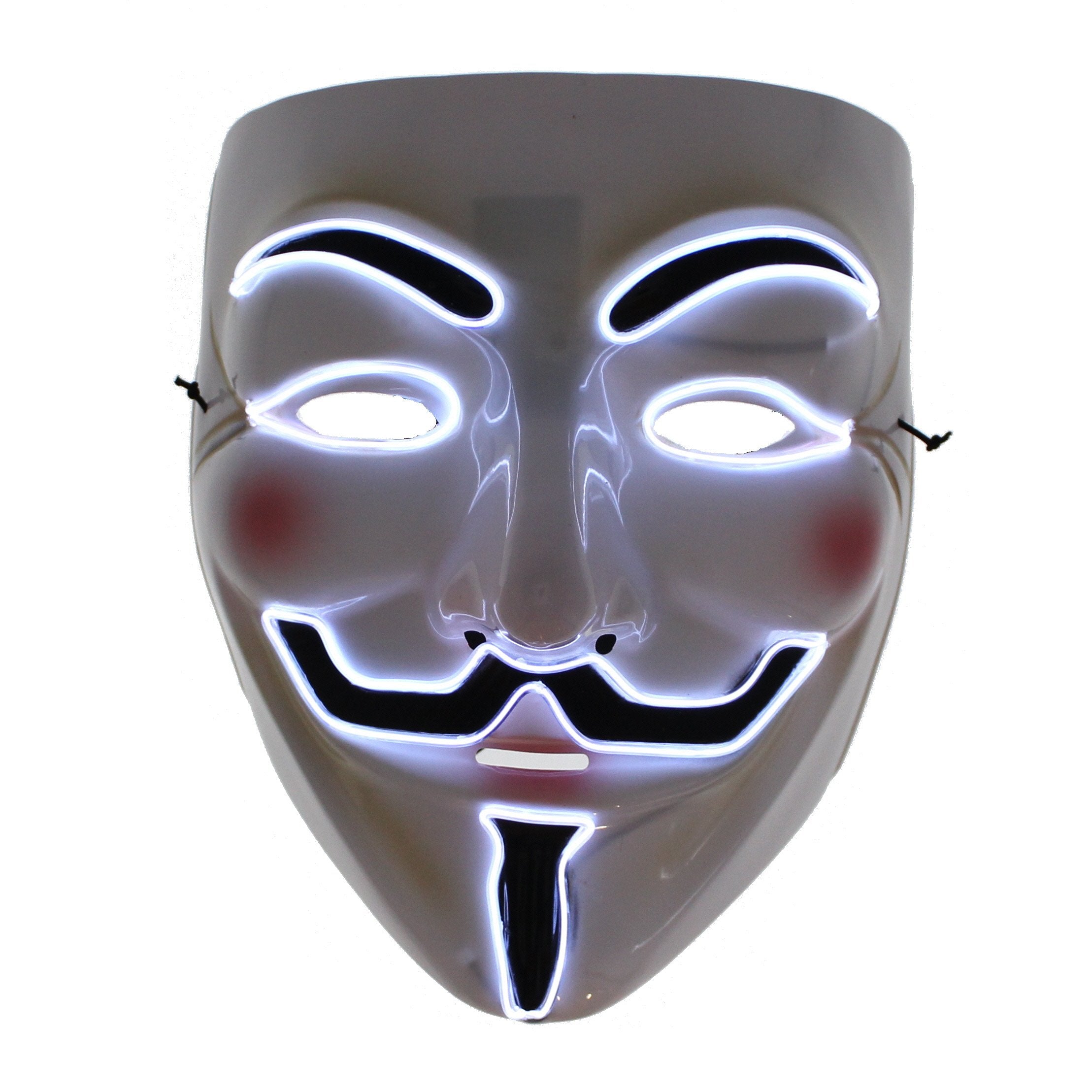 Light Up Guy Fawkes Mask (Fully Lit, Slow Flash & Rapid Flash)