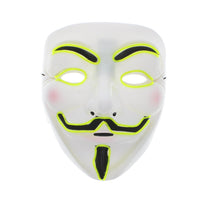 Light Up Guy Fawkes Mask (Fully Lit, Slow Flash & Rapid Flash)