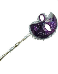 Glitter & Stick Double Coloured Plastic Face Masks