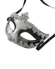 Glitter Plastic Eye Mask with Gold or Silver Trim