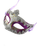 Glitter Plastic Eye Mask with Gold or Silver Trim