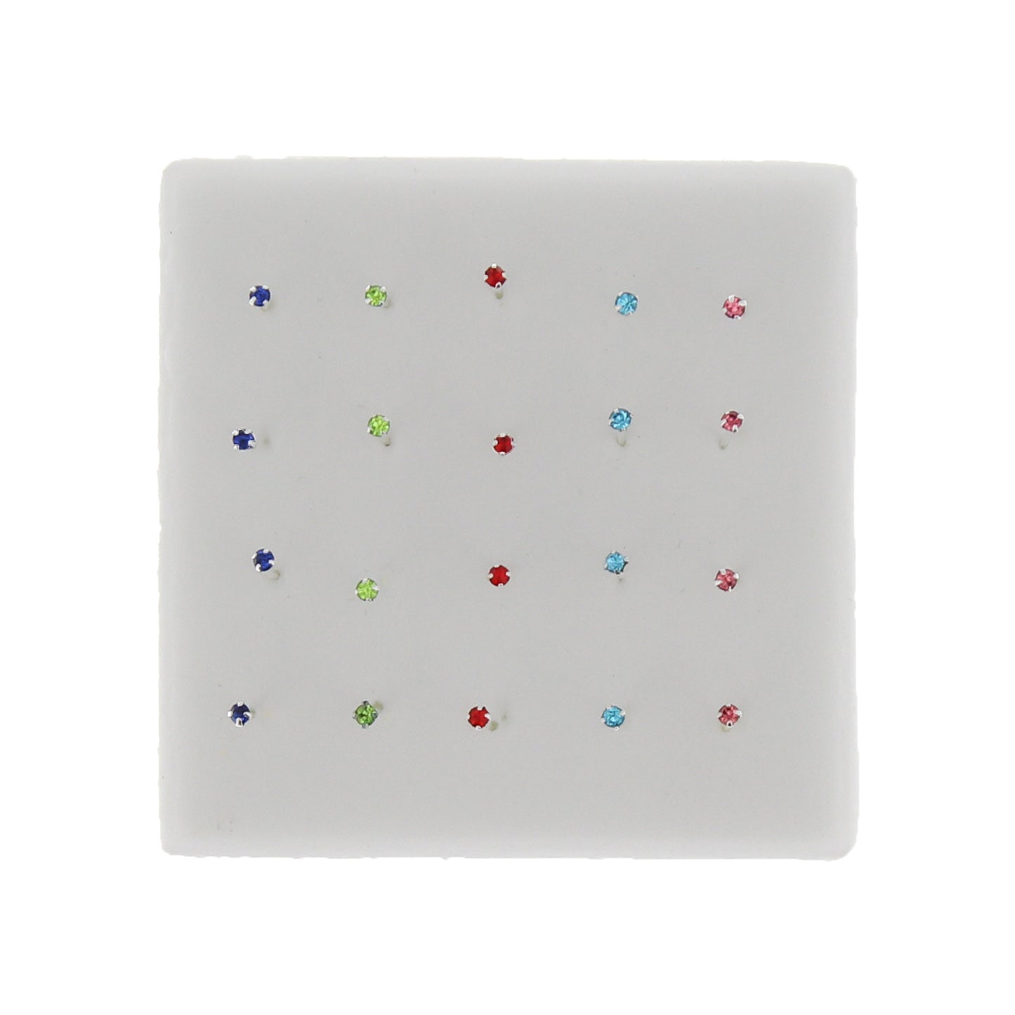 1.5mm Crystal Stone Silver Nose Studs