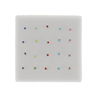 1.5mm Crystal Stone Silver Nose Studs