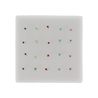 1.5mm Crystal Stone Silver Nose Studs