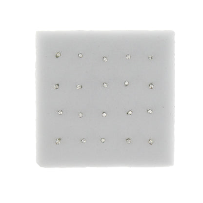 1.5mm Crystal Stone Silver Nose Studs