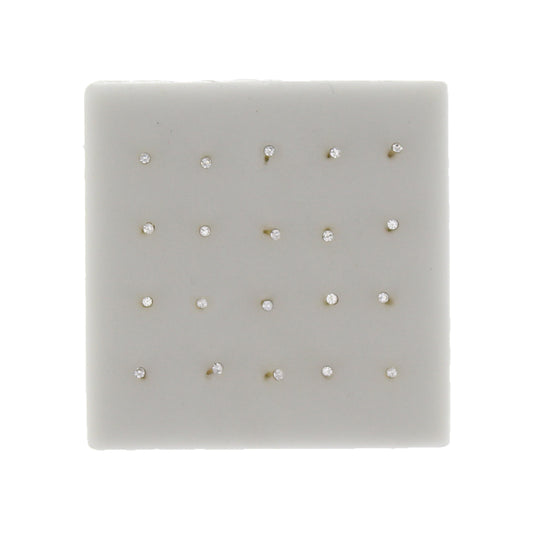 1.5mm Crystal Stone Gold Nose Studs