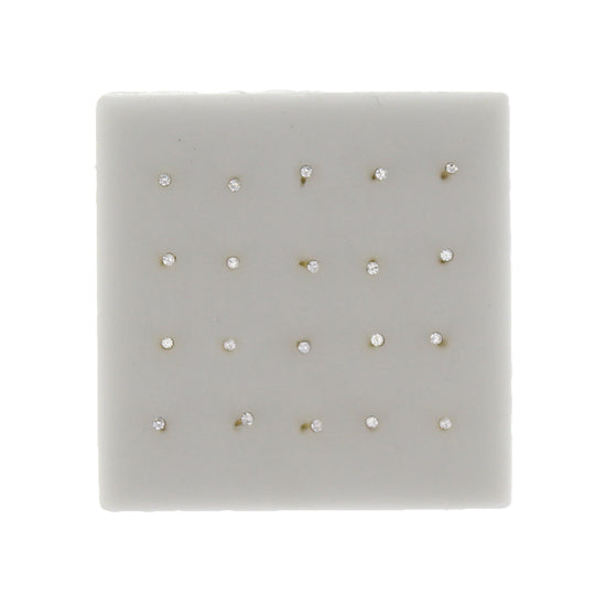 1.5mm Crystal Stone Gold Nose Studs