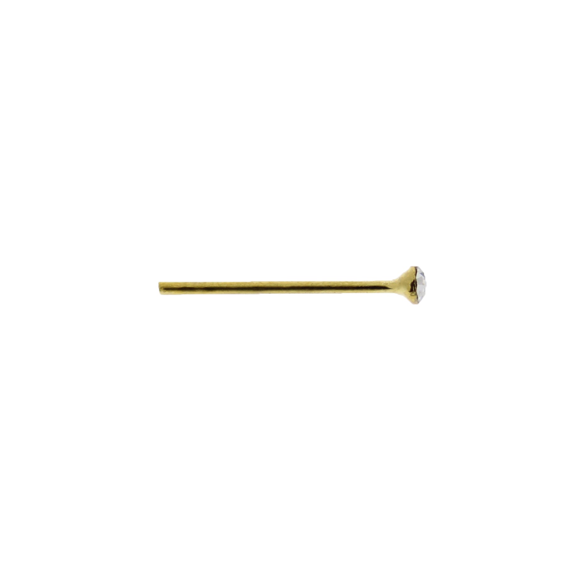 1.5mm Crystal Stone Gold Nose Studs