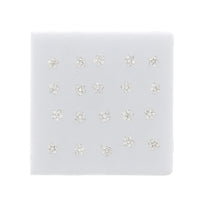Assorted Colour Floral Stone Nose Studs