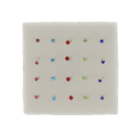 2mm Crystal Stone Silver Nose Studs
