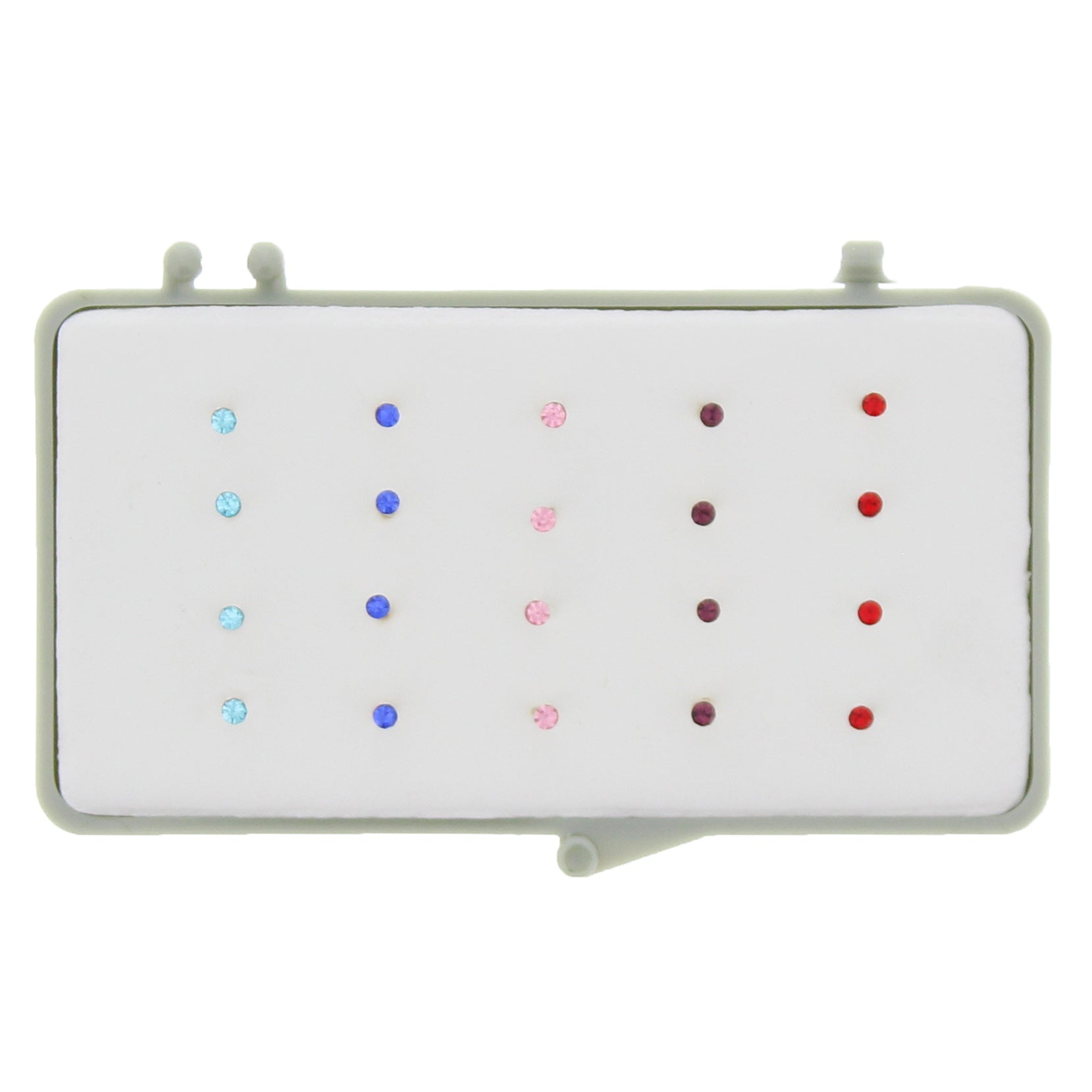 2mm Crystal Stone Silver Nose Studs