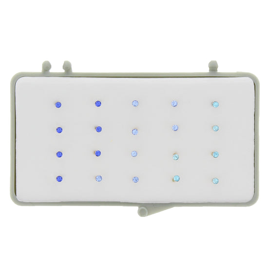 2mm Crystal Stone Silver Nose Studs