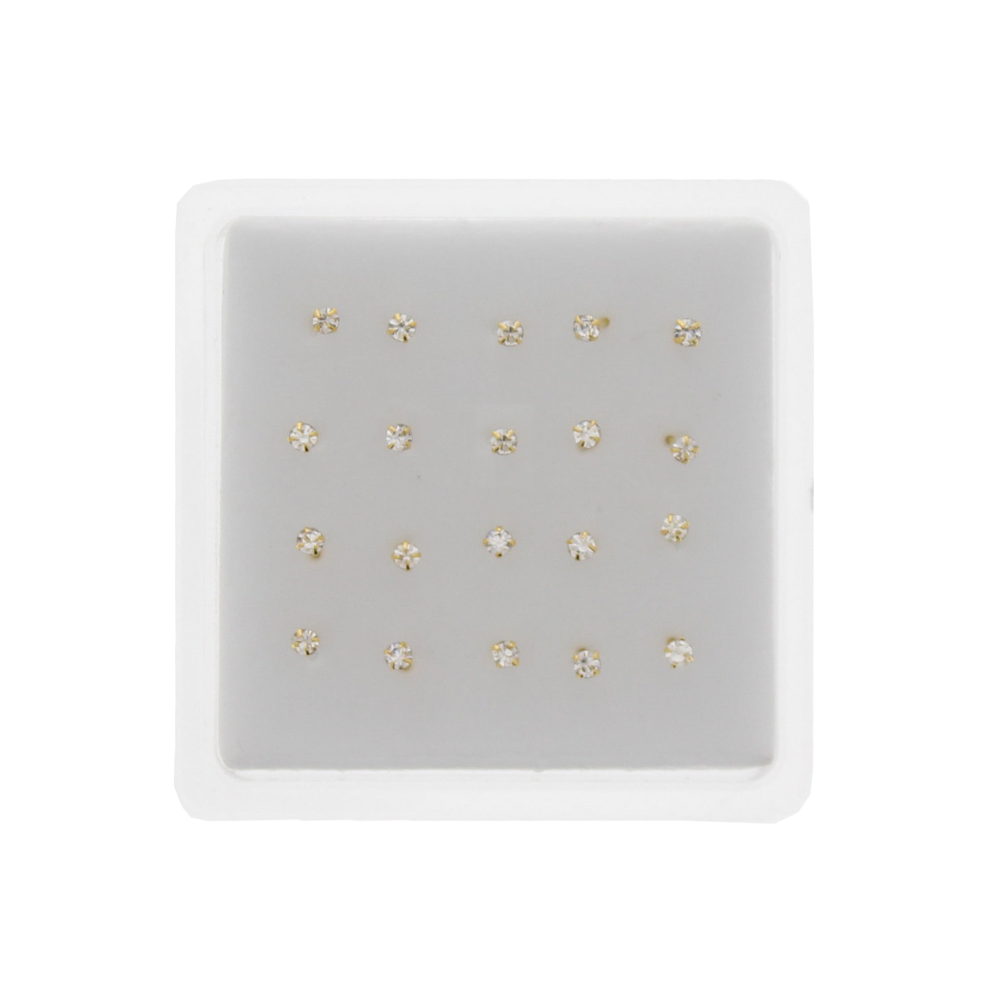 2.5mm Crystal Stone Gold Nose Studs