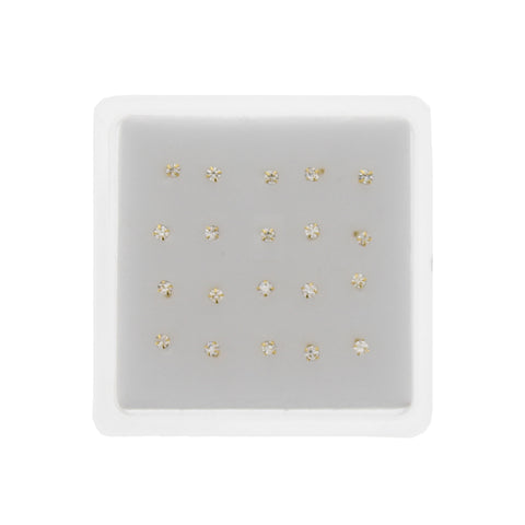 2.5mm Crystal Stone Gold Nose Studs