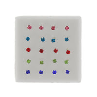 3mm Crystal Stone Silver Nose Studs