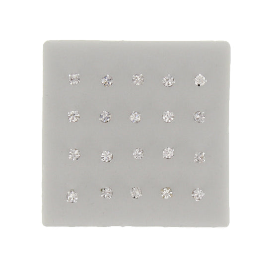 3mm Crystal Stone Silver Nose Studs