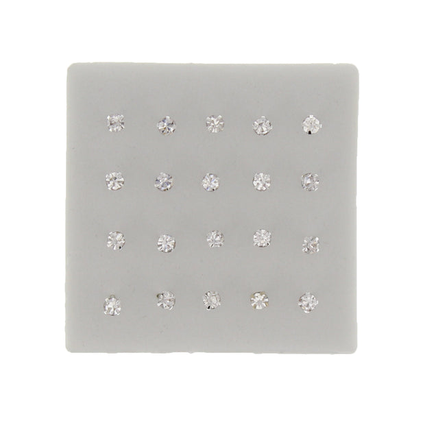 3mm Crystal Stone Silver Nose Studs