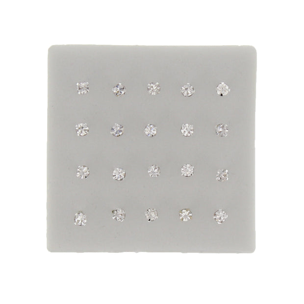 3mm Crystal Stone Silver Nose Studs