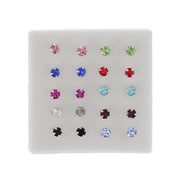 4mm Crystal Stone Silver Nose Studs