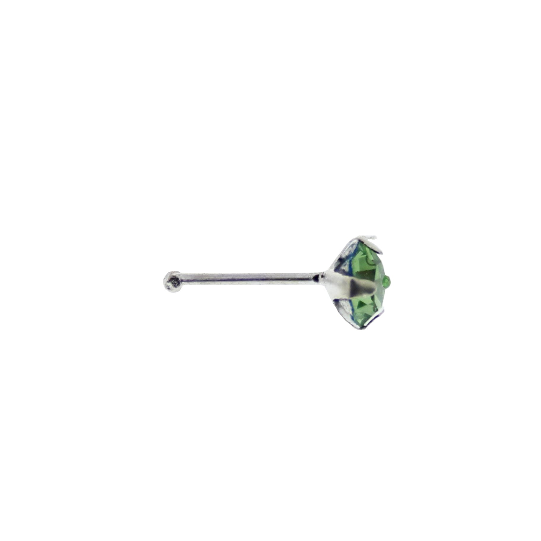 4mm Crystal Stone Silver Nose Studs