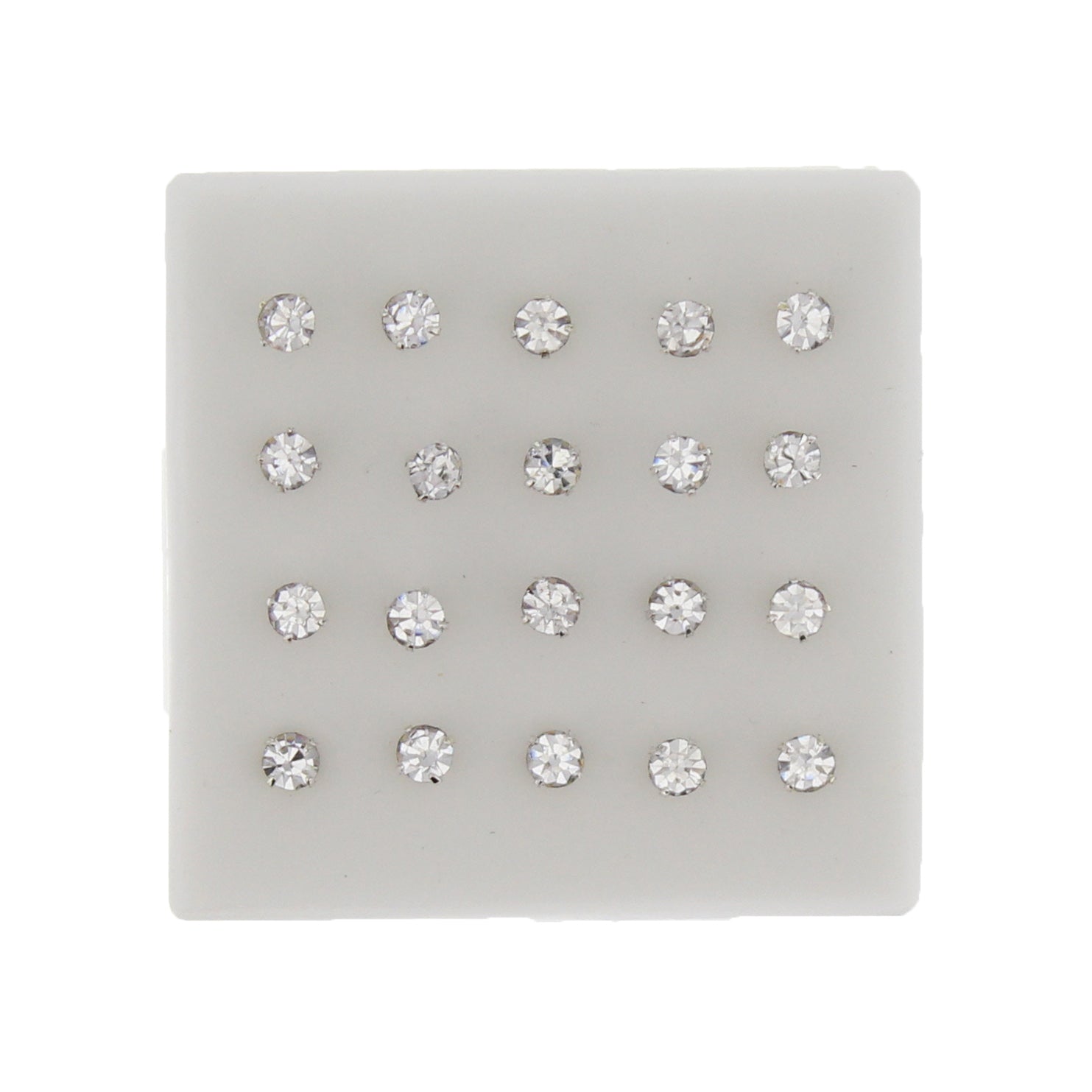 4mm Crystal Stone Silver Nose Studs