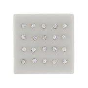 4mm Crystal Stone Silver Nose Studs