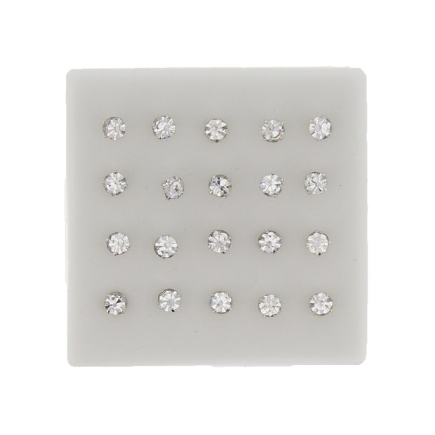 4mm Crystal Stone Silver Nose Studs