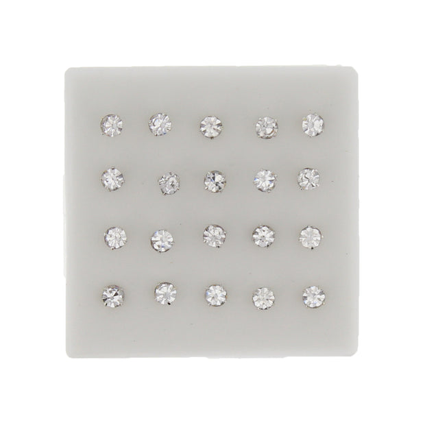 4mm Crystal Stone Silver Nose Studs