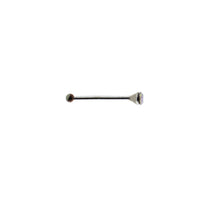 1mm Crystal Stone Silver Nose Studs with Ball on Post