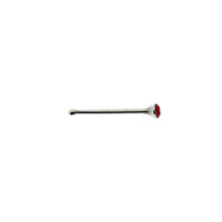 1mm Crystal Stone Silver Nose Studs with Ball on Post