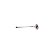 2mm Crystal Stone Silver Nose Studs with Ball on Post