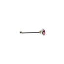 2mm Crystal Stone Silver Nose Studs with Ball on Post
