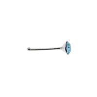 3mm Crystal Stone Silver Nose Studs with Ball on Post