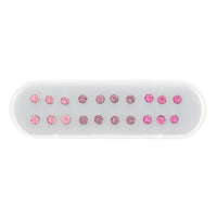 3mm Crystal Stone Silver Nose Studs with Ball on Post