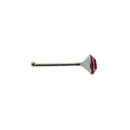 3mm Crystal Stone Silver Nose Studs with Ball on Post