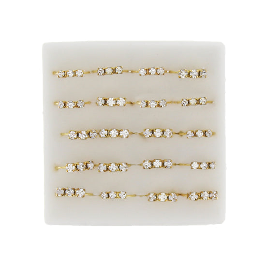 Nose Rings with 3 Crystal Stones