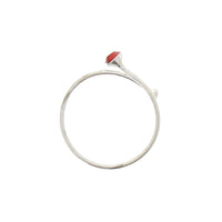 Silver Nose Rings with 2mm Crystal Stone