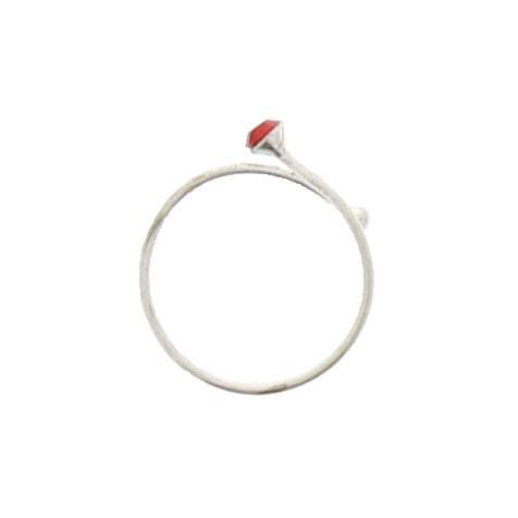 Silver Nose Rings with 2mm Crystal Stone