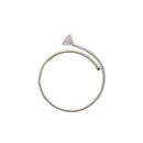 Silver Nose Rings with 2mm Crystal Stone