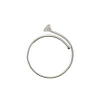 Silver Nose Rings with 2mm Crystal Stone