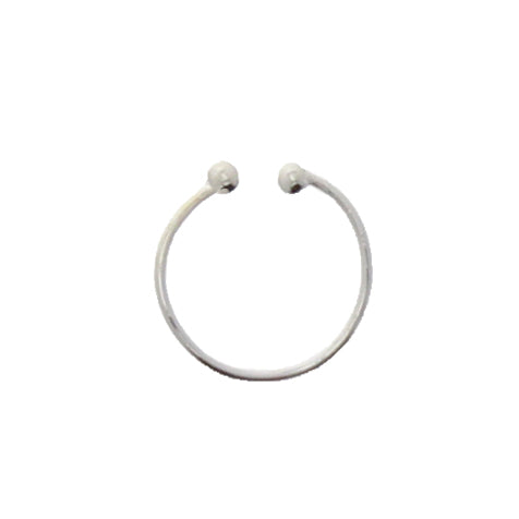 Silver Nose Rings with 2 Balls at Opening