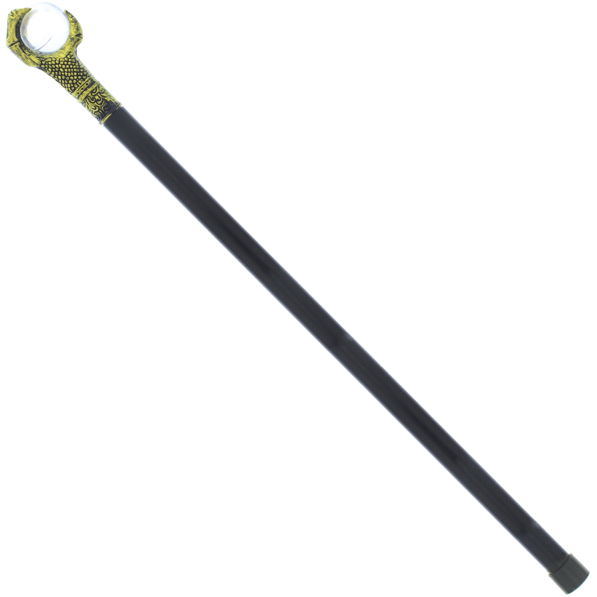 Antique Gold Claw Staff/ Cane with Crystal Ball
