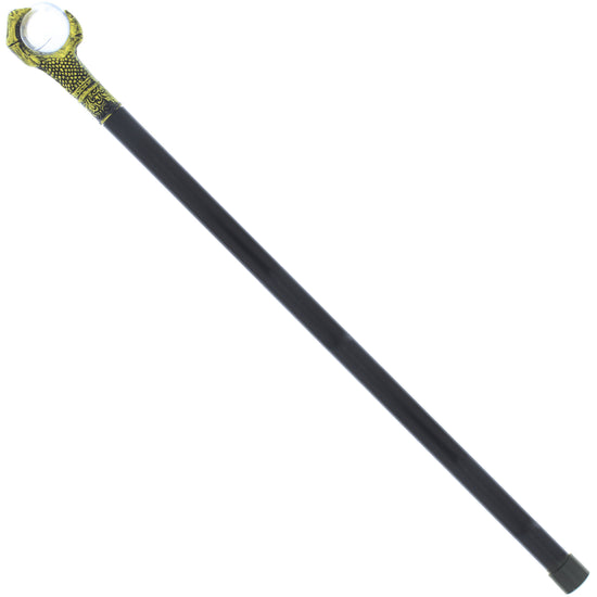 Antique Gold Claw Staff/ Cane with Crystal Ball