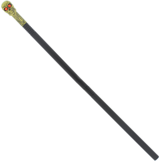 Antique Gold Crazy Skull Staff/ Cane