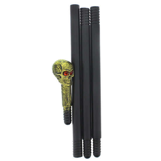 Antique Gold Crazy Skull Staff/ Cane